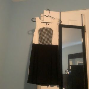 Black and white cocktail dress